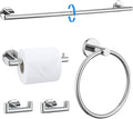 TNOMS 5-Piece Towel Bar Set Polished Chrome Bathroom Hardware Set Upgraded by TNOMS