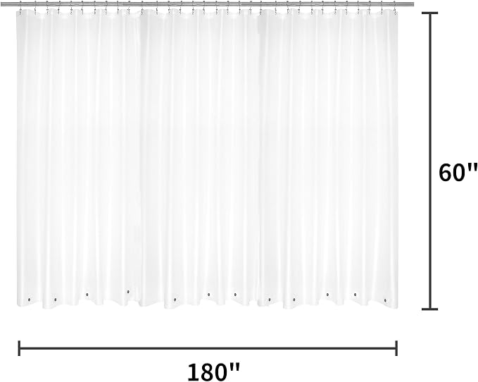 Barossa Design Clawfoot Tub Shower Curtain Liner - Image 2
