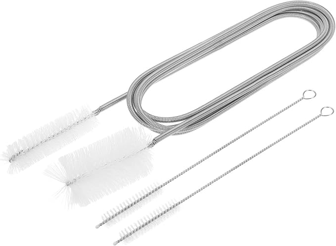 HARFINGTON 3pcs Flexible Long Drain Brush Straw Cleaner Set 61.02" Stainless by HARFINGTON