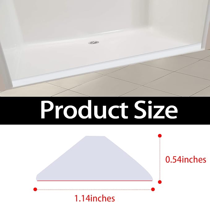 Raycity Collapsible Shower Threshold Water Dam Barrier, Shower Door and Kitchen - Image 4