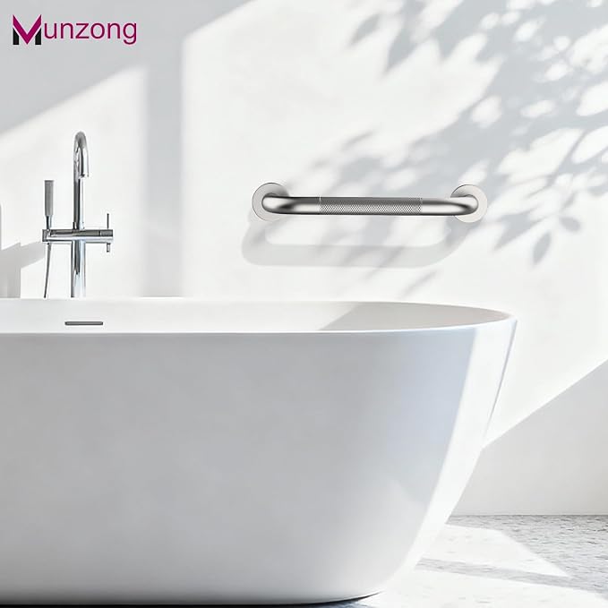 12 Inch Anti Slip Shower Safety Bars, Munzong 2 Pack Bathroom Grab Bars - Image 2