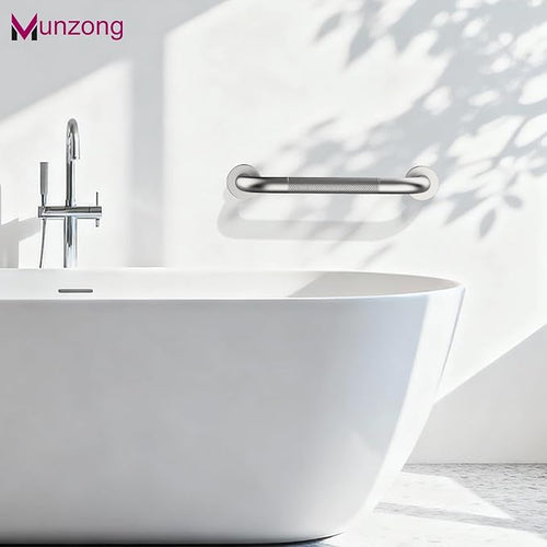 12 Inch Anti Slip Shower Safety Bars, Munzong 2 Pack Bathroom Grab Bars - Image 2