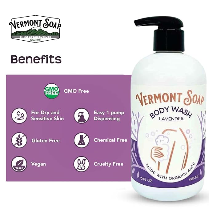 VERMONT SOAP Body Wash, Natural Body Wash - Image 3