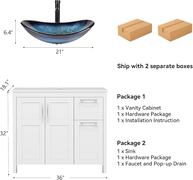 YOURLITE 36" Bathroom Vanity - Image 2