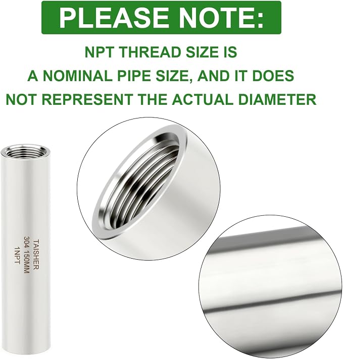 TAISHER 2PCS Stainless Steel Pipe Fittings - Image 4