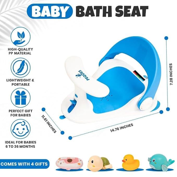 Baby Bath Seat for Babies 6 Months & Up Sitting Up | Non-Slip Bath Seat - Image 3