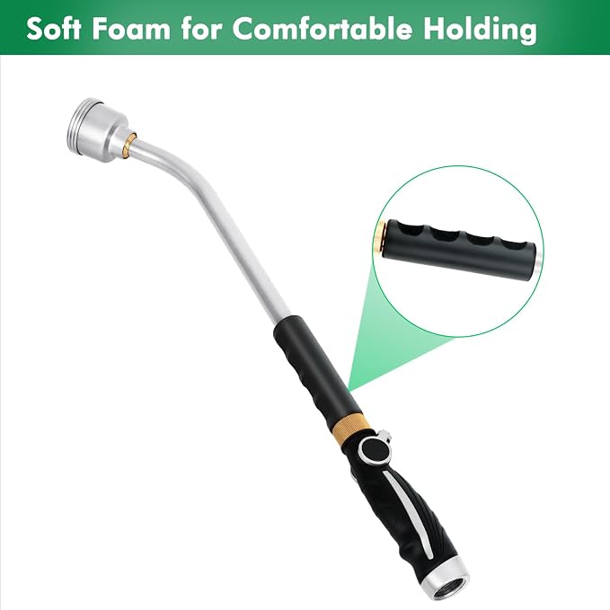 RESTMO Long Watering Wand, 24 Inches Gentle Soft Full Shower Sprayer Wand - Image 3