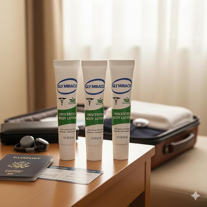 GLY MIRACLE Unscented Travel Lotion Tubes – Non-Greasy Skin Moisturizer - Image 7