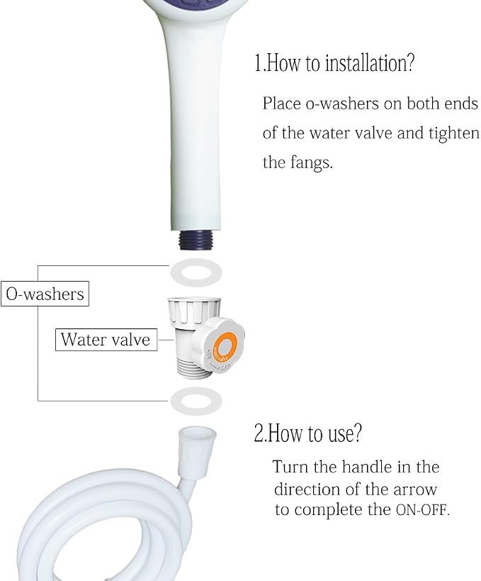 Iron Hammer Portable Shower Camping Shower Outdoor Shower Handheld Electric - Image 4