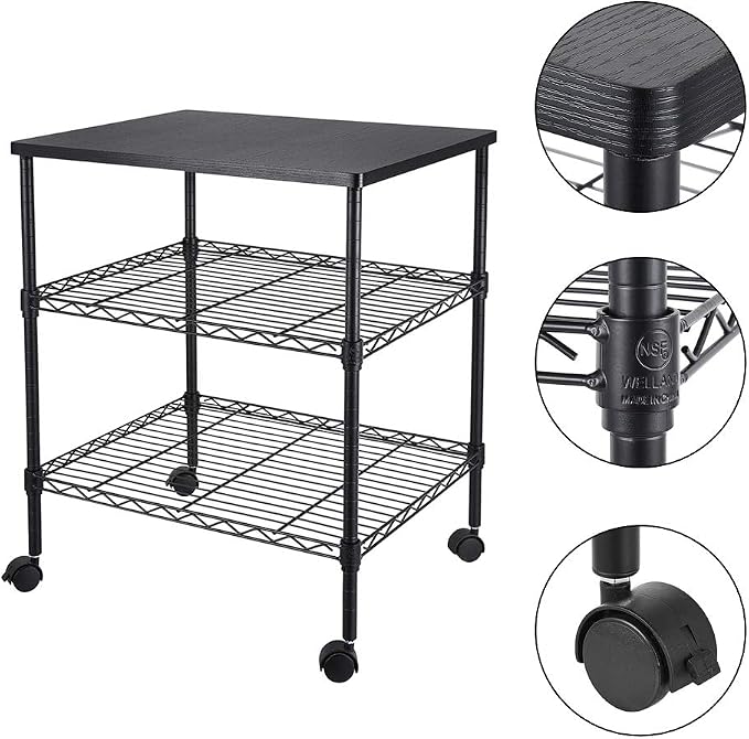 3 Tier Storage Racks Shelving, Heavy Steel Pantry Shelves, Adjustable Wire - Image 8