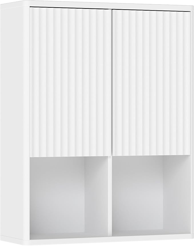 Bathroom Wall Cabinet, Over The Toilet Storage Cabinet, Curved Laundry Cabinet - Image 9
