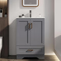 30 inch Bathroom Vanity with Sink, Modern White Vanity by LDarqeer