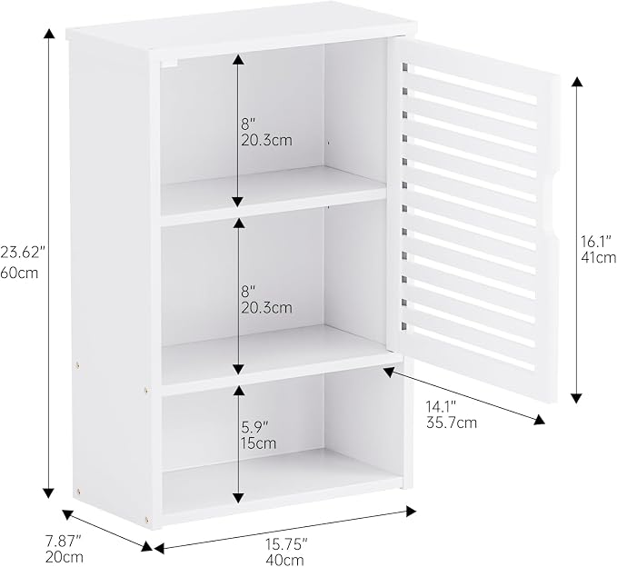 HITNET Bathroom Cabinet Over Toilet, Hanging Cupboard - Image 3