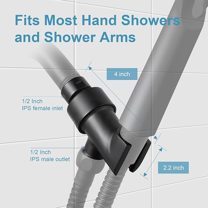 OFFO Shower Head Holder All Metal - Image 3