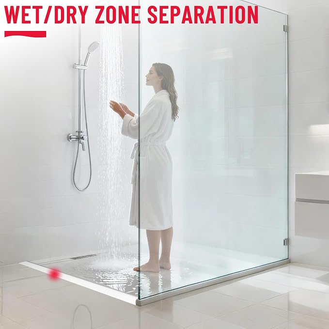 Shower Threshold Water Dam Barrier – 67in Self-Adhesive, Waterproof, Flexible - Image 2
