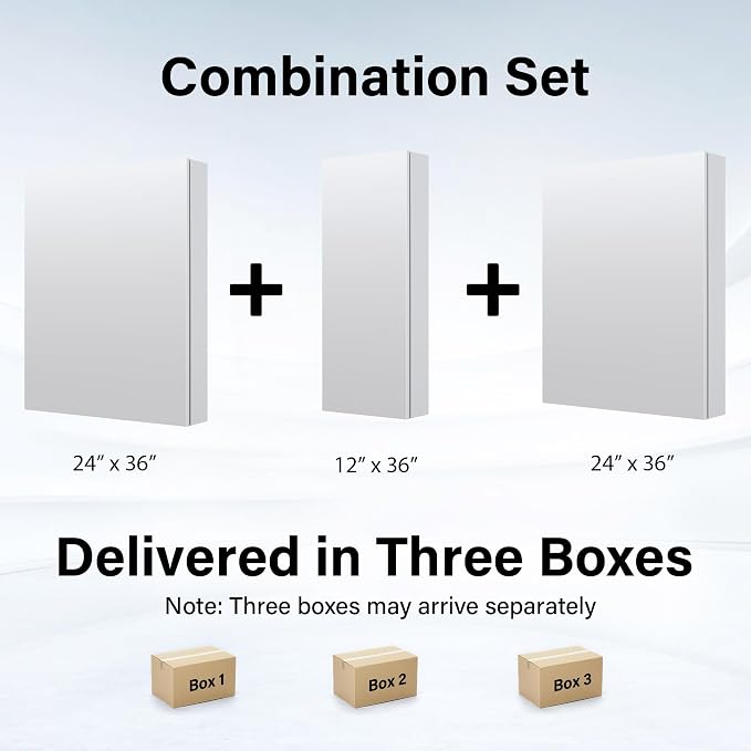WELLFOR 60" x 36" Bathroom Medicine Cabinet - Image 8