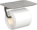 Toilet Paper Holder with Shelf, Stainless Steel Toilet Tissue Roll Holder by FIESONO