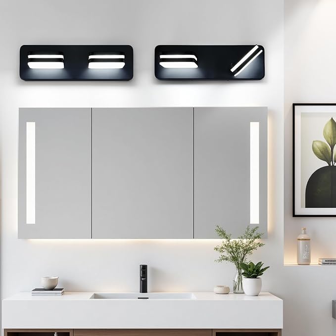 360° Rotate LED Dimmable Bathroom Vanity Light Fixtures, 1000LM Acrylic Matte - Image 8