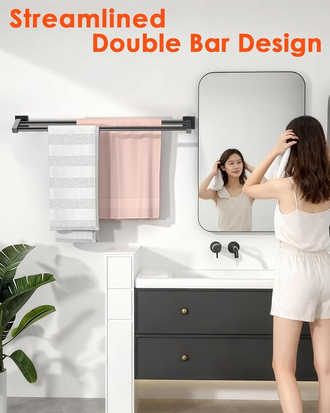 Alise Bath Double Towel Bars Towel Racks - Image 9