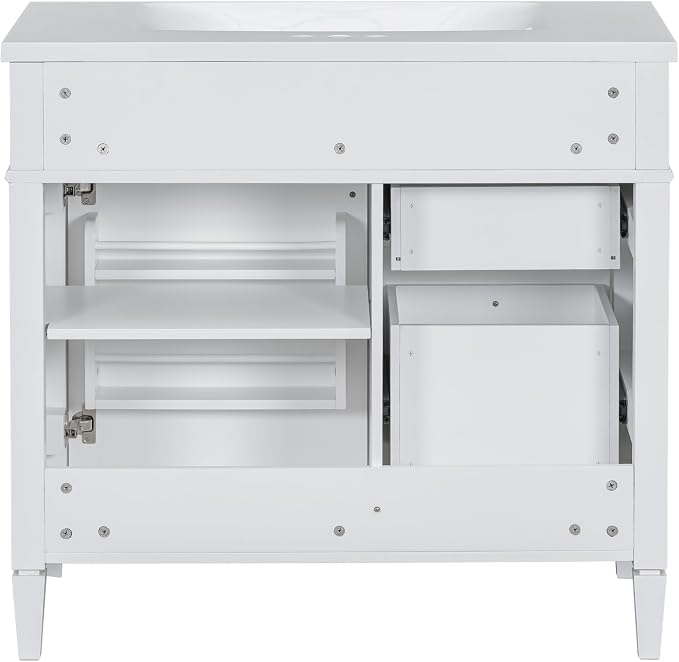 36" Bathroom Vanity with Matching Medicine Cabinet, Modern Sink Storage Cabinet - Image 6