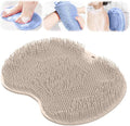 Shower Foot Scrubber Mat with Non-Slip Suction Cups, Foot Back Cleaning Pad by KRUGGO