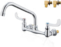 Wall Mount Commercial Sink Faucet Long Handles Wall Mounted Kitchen Faucet 8 by Favorpo