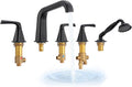 Roman Tub Faucet with Sprayer, Garden Tub Faucet with Valve, Brass 5 Hole 3 by LexdaleSanitaryWare
