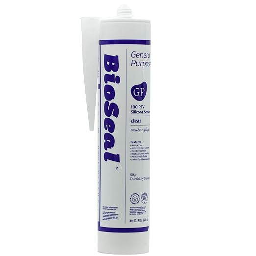 Clear BioSeal Waterproof Caulk & Sealant 100% RTV Silicone Sealant, 10oz - Image 3