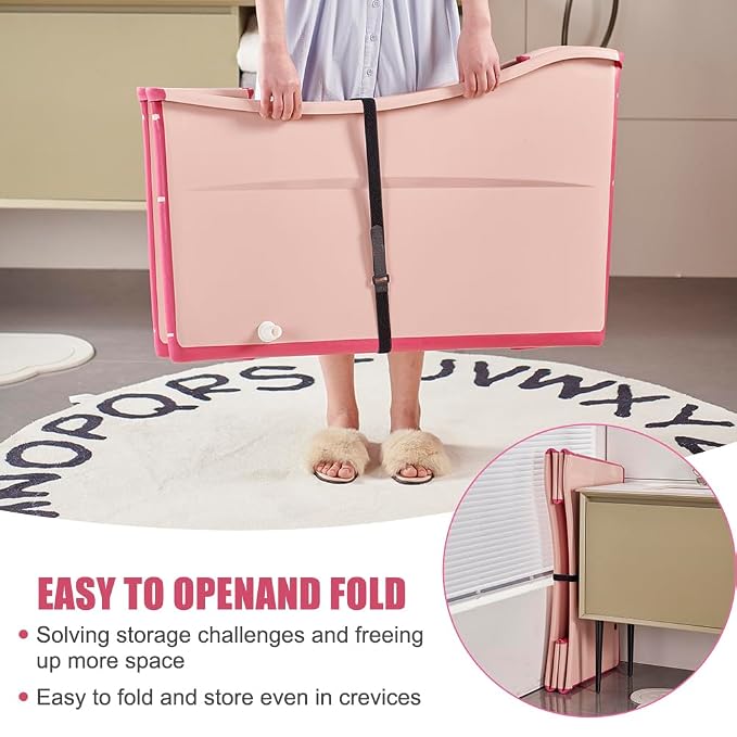 Large Foldable Bathtub for Toddler Collapsible Baby Bathtub Portable Bath tub - Image 4