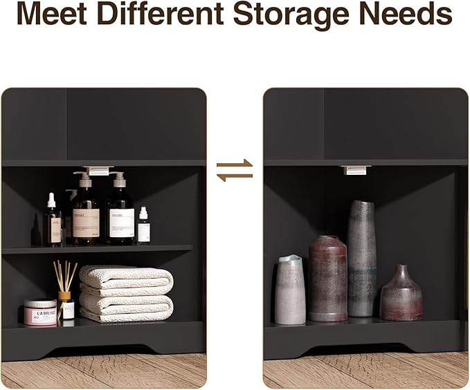 67''H Tall Corner Cabinet with Handmade Rattan Door, Rattan Storage Cabinet - Image 6