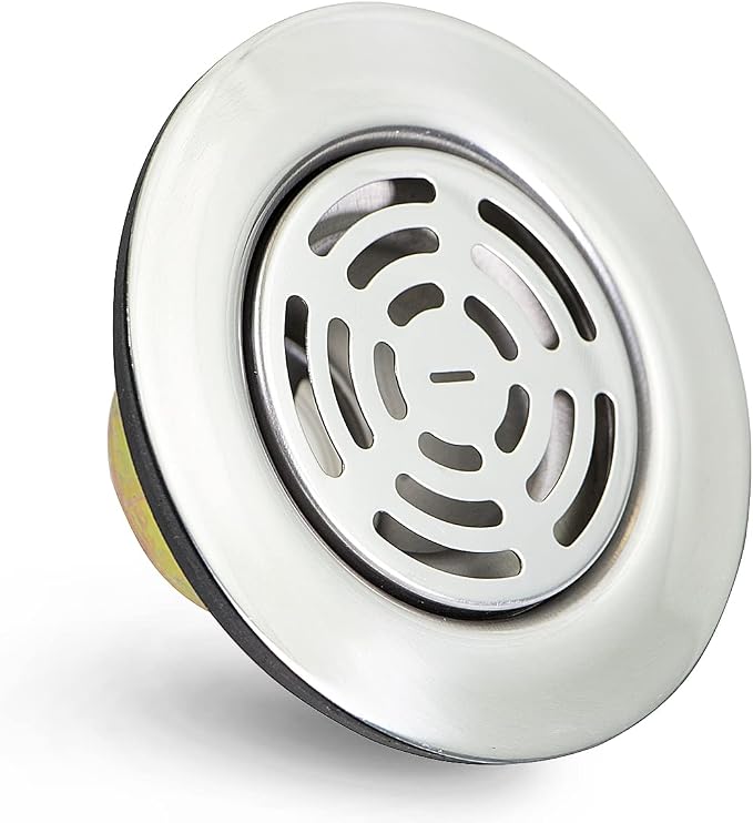 Highcraft 97I3 Flat Stainless Steel RV Mobile Shower Strainer by Highcraft