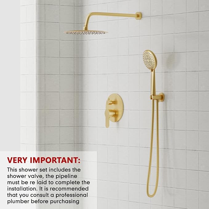 Gabrylly Gold Shower Head System, Shower Faucet Set - Image 3