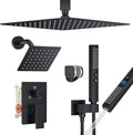 Shower Faucet Set, Ceiling Mount Shower System 12-inch & 6-inch Dual Shower by FAROLAN