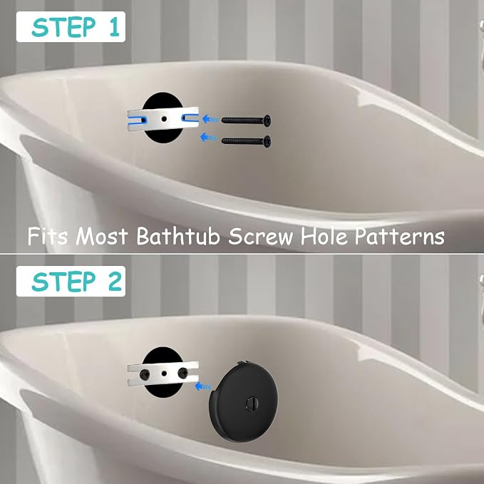 Single Hole Bathtub Drain Cover 1/8", Universal Bathtub Overflow Drain Cover - Image 4