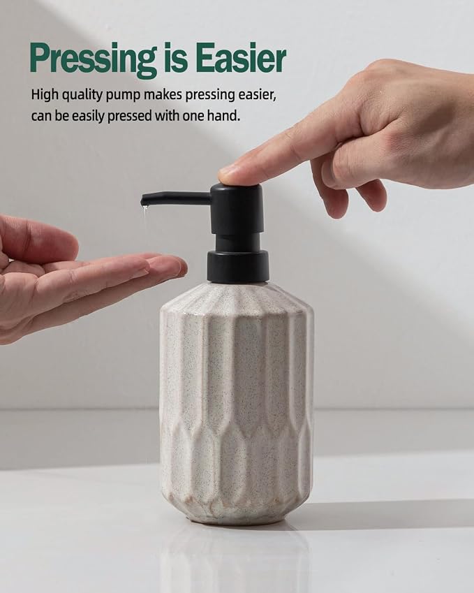 FE FUN ELEMENTS Fun Elements Bathroom Soap Dispenser, 16 Oz Luxurious Hand soap - Image 2
