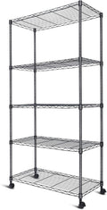 Whitmor 5-Tier Heavy Duty Shelving Unit, Metal Adjustable Storage Shelves by Whitmor