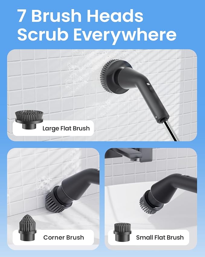 Leebein Electric Spin Scrubber, 2025 New Cordless Cleaning Brush Bathroom - Image 6
