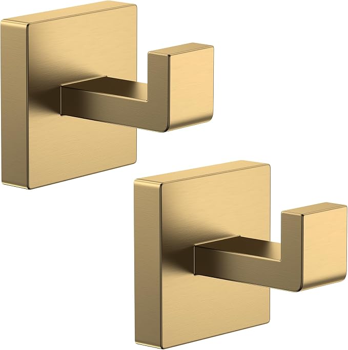 Kruodop 2 PCS Towel Hooks for Bathroom, Wall Mount Towel Holder, Square by Kruodop