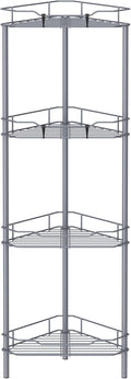 4 Tier Floor Standing Corner Shower Caddy Organizer Shelf by HuggieGems