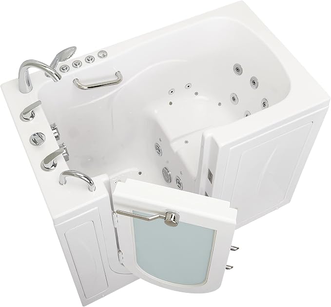 Ella Monaco 32"x52" Acrylic Air and Hydro Massage Walk-In Bathtub by ELLASBUBBLES