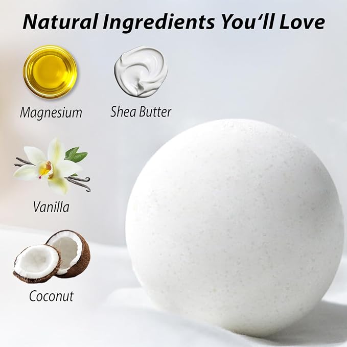 Magnesium Bath Bombs Post Workout Recovery Sore Muscles Tension Epsom Salt Bath - Image 3