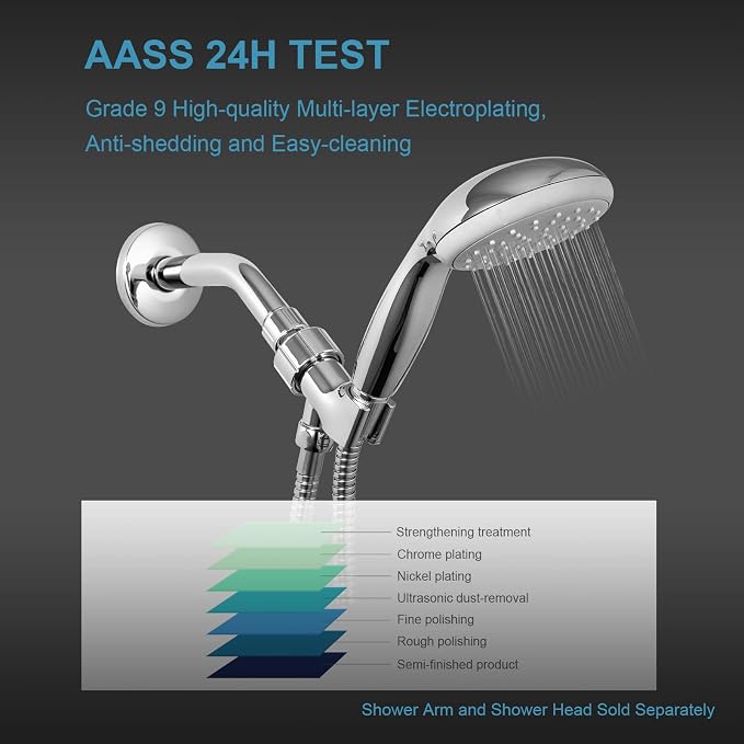 OFFO Shower Head Holder for Handheld Shower Head, Adjustable Shower Arm Mount - Image 6