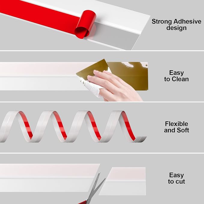 Heavy-Duty 3Inch x 20FT Door Weather Stripping, Extra Thick 2mm Door Draft - Image 7