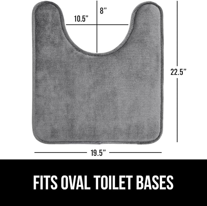 GORILLA GRIP Thick Memory Foam Toilet Rug - Image 2