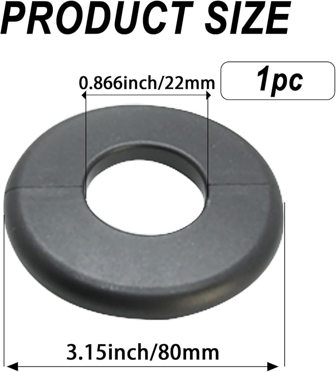 Wall Split Flange 1 Piece, Pipe Cover Decoration Fit 0.87 inch Outer Diameter - Image 2