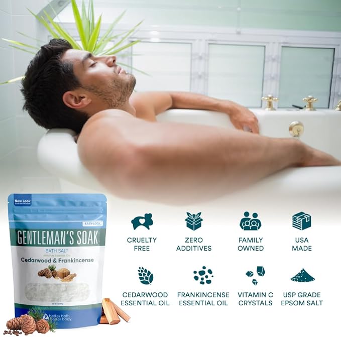 Gentleman's Bath Salt 32 Ounces Epsom Salt - Image 3