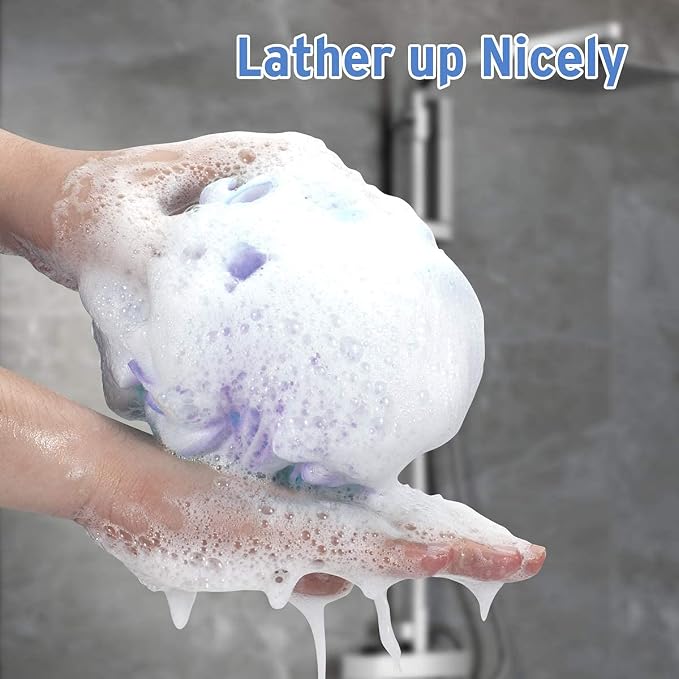 Bath Shower Loofah Sponge 60g Bath Mesh Pouf Shower Ball Body Scrubber - Image 2