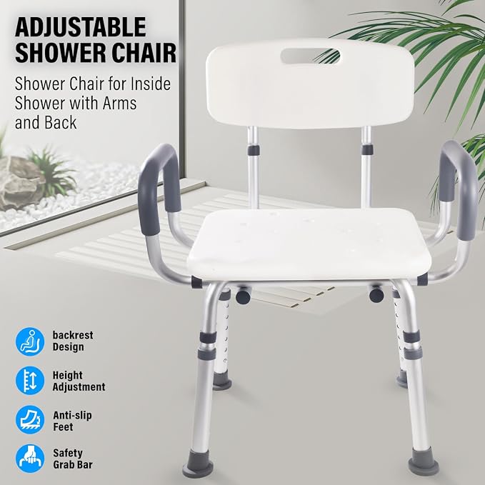 FSA/HSA, 500 lbs Heavy Duty Shower Seat - Image 3
