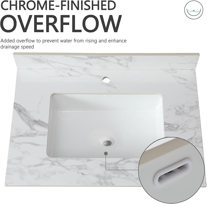 Montary 31"x 22" Bathroom Vanity Top - Image 3