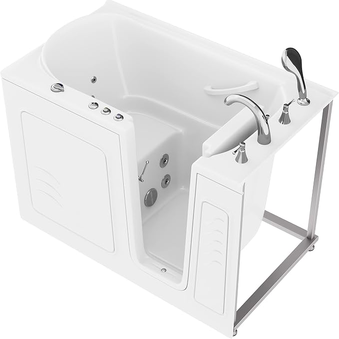 ANZZI Walk-In Bathtub 30" x 53" Whirlpool Acrylic Right Drain Quick Fill Fast - Image 10